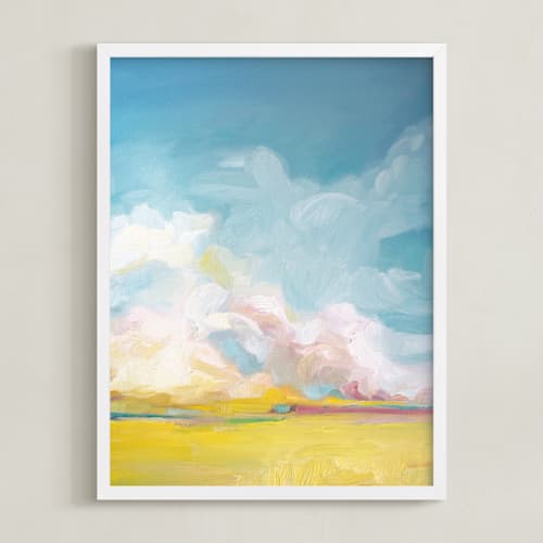 This is a golden yellow art with standard by Emily Jeffords called summer winds
