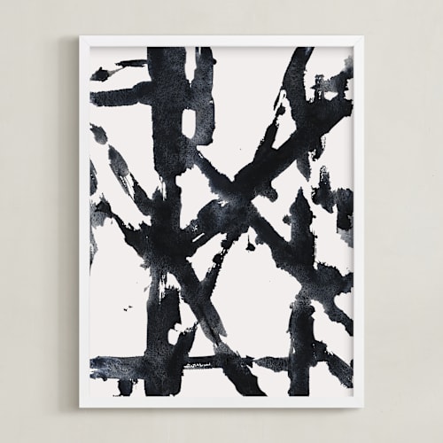 This is a midnight black art by Afton Harding called ink bridges 2
