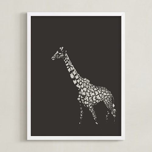 This is a charcoal art by Erin Niehenke called fading giraffe