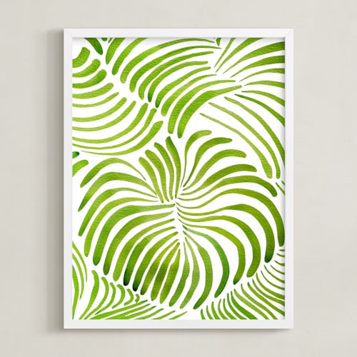 This is a rainforest green art with standard by Deborah Velasquez called minted forest