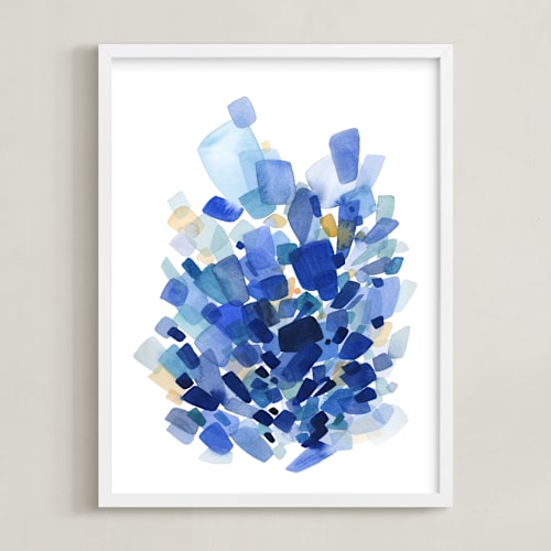 This is a ocean blue art with standard by Yao Cheng Design called sea glass