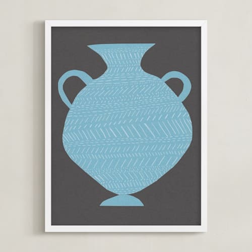 This is a silver sky blue art by Elliot Stokes called amphora (blue)