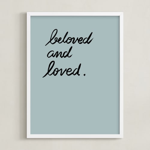 This is a verdigris art with standard by Maja Cunningham called beloved