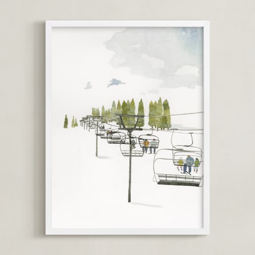This is a pine art with standard by Monica Loos called ski lift
