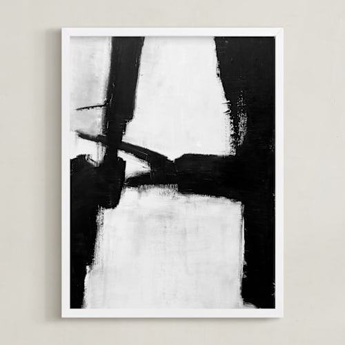 This is a black and white art by Ilana Greenberg called gentle embrace