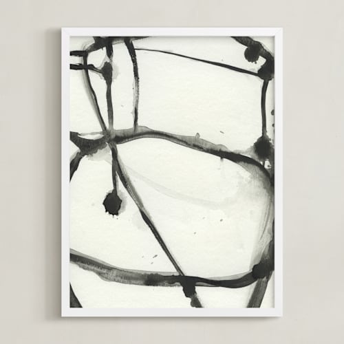 This is a black and white art with standard by Mary Gaspar called plant cell 3