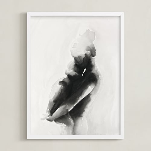 This is a black art by Kate Ahn called mother embrace