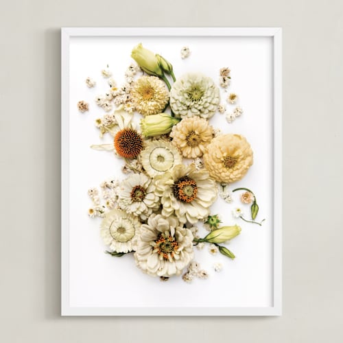 This is a garden cream art by Theresa Bear called peaceful heart