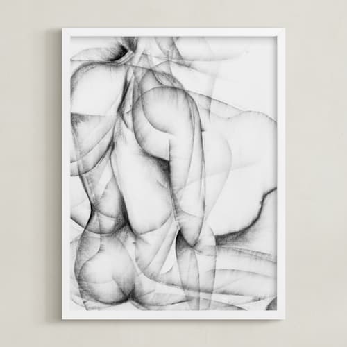 This is a charcoal art by Karen Kaul called more alike than not