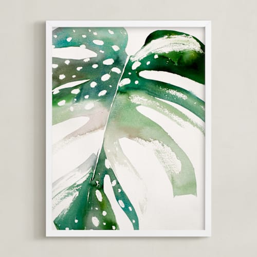 This is a monstera green art by jinseikou called begonia monsteras