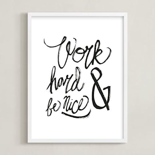 This is a white art by Heather Francisco called nice work