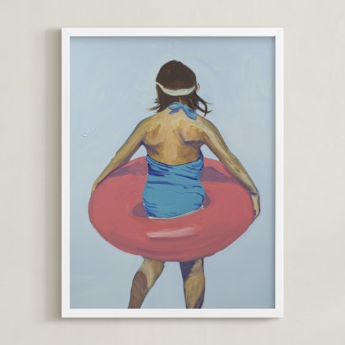 This is a cerulean blue art by Annie Seaton called violet intertube 1