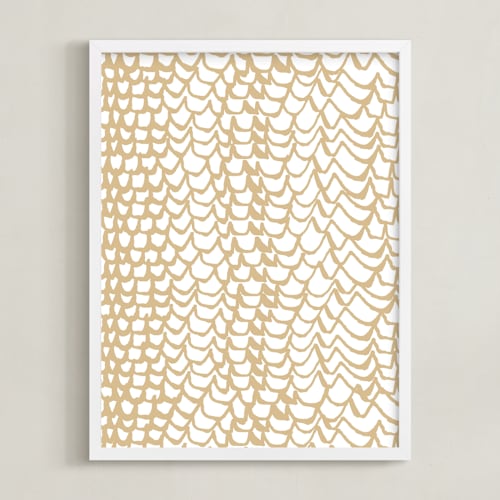 This is a gold art by rose lindo called the rapids