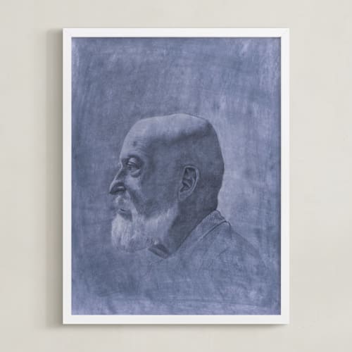 This is a blue steel art by Colin Stuart called human one: anton