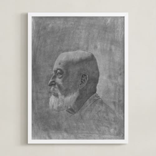 This is a charcoal art by Colin Stuart called human one: anton