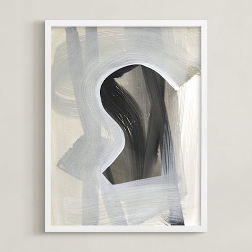 This is a khaki and off white art by Angela Simeone called atmosphere