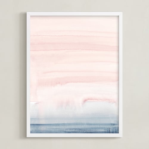 This is a blush pink art by Little Valley Studio called cascading sky