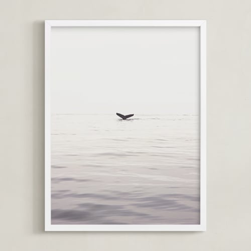 This is a ocean grey art by Joelle Segal called a humpback tale