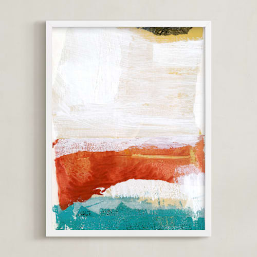 This is a aqua blue art by sue prue called to the sea ii