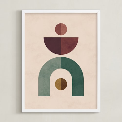 This is a emerald green art by Kelly Schmidt called geometric 1