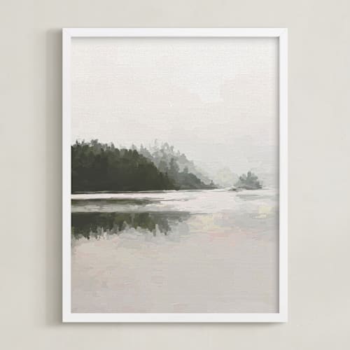 This is a misty grey art with standard by Amy Hall called lakeview ii