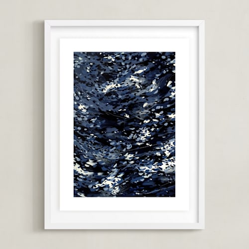 This is a deep navy art by Katie Craig called sierra sky