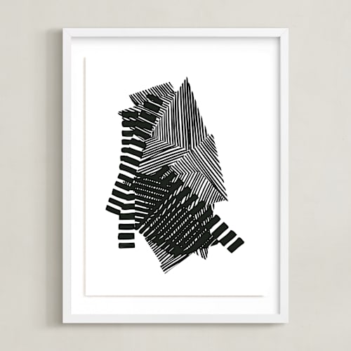 This is a black and white art by Jaime Derringer called layers