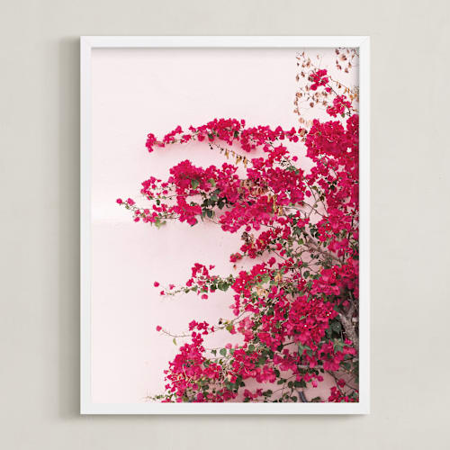 This is a bright pink art by The One With Wanderlust called bright bougainvillea