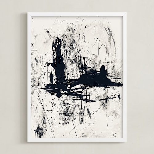 This is a black and white art by Carmen Guedez called tour de force ii