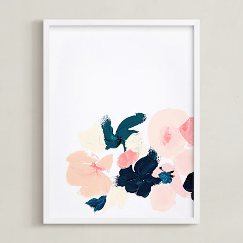 This is a blush art by Caryn Owen called january botanical abstract print