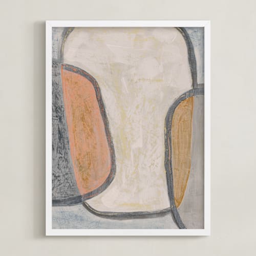This is a beachy grey art by Kate Cawood called calm distress