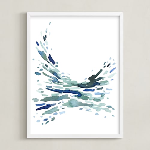 This is a green blue art with standard by Katie Craig called softly swept
