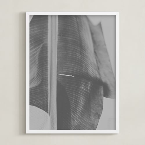 This is a steel grey art by Alicia Abla called rainforest leaf