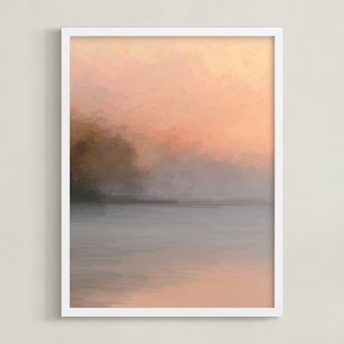 This is a orange sunburst art with standard by Amy Hall called early rise