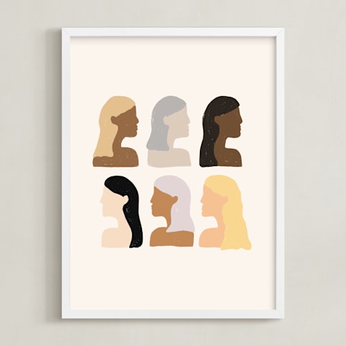 This is a cream art with standard by Amanda Houston called girls support girls