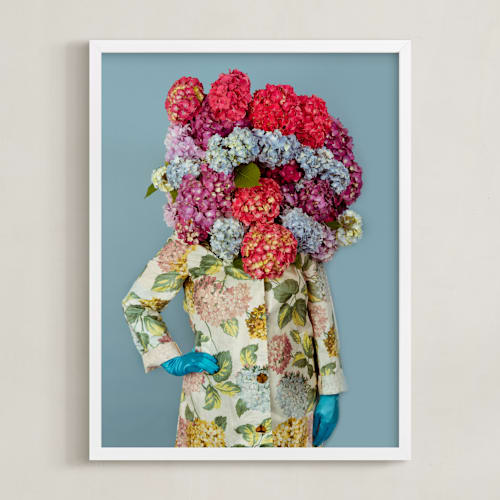This is a summer sky blue art by Theresa Bear called shes blooming worth 