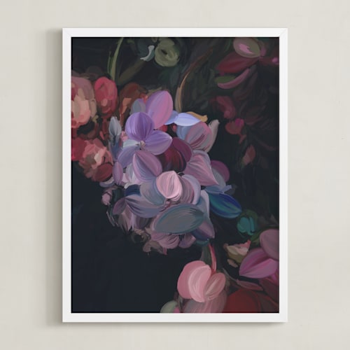 This is a midnight plum art by Amy Hall called midnight petals