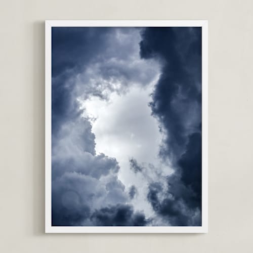 This is a stormy blue art by Kelsey Mucci called window on the world