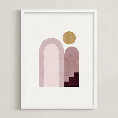 This is a mauve art by Iveta Angelova called rustic geometry 2