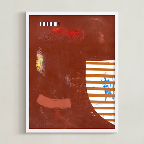 This is a mocha art by Keren Toledano called raw sienna & rouge