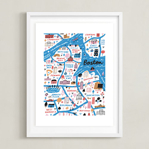 This is a ocean art by Jordan Sondler called i love boston