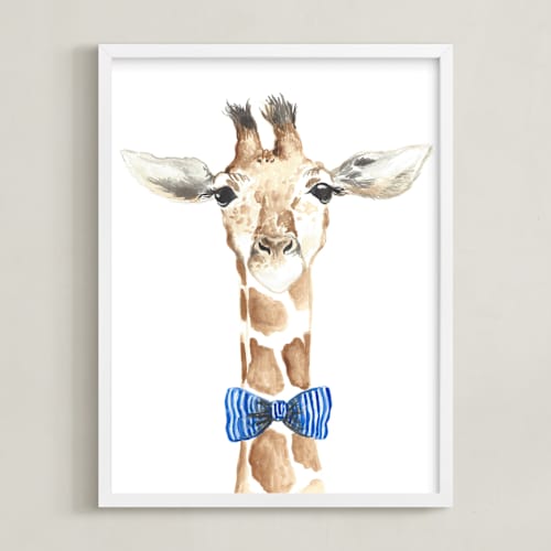 This is a giraffe art with standard by Kristin Dills called dapper giraffe