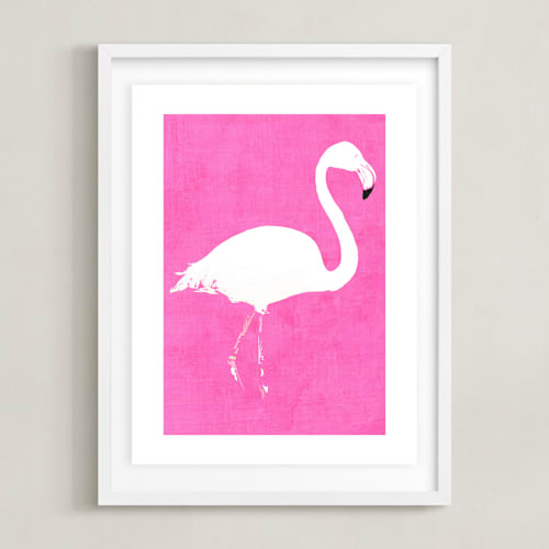 This is a flamingo art by Dawn Smith called a leg to stand on.