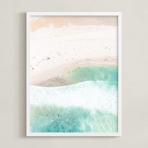 This is a white art by Caroline Mint called wave shapes