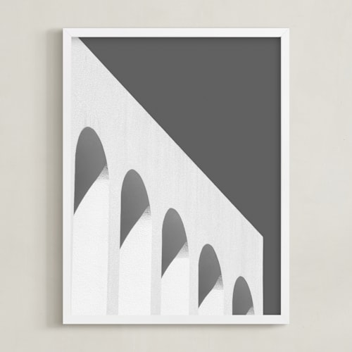 This is a black and white art by Alaric Yanos called arches in black and white