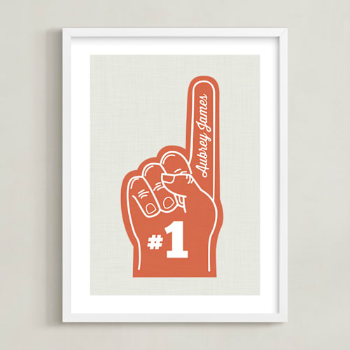 This is a sunkissed personalized art for kids by Itsy Belle Studio called number one