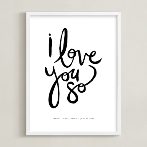 This is a cloud personalized art for kids by Kelly Ventura called i love you so