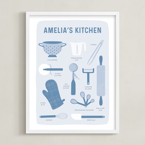 This is a slate personalized art for kids by Dawn Pope called kitchenware