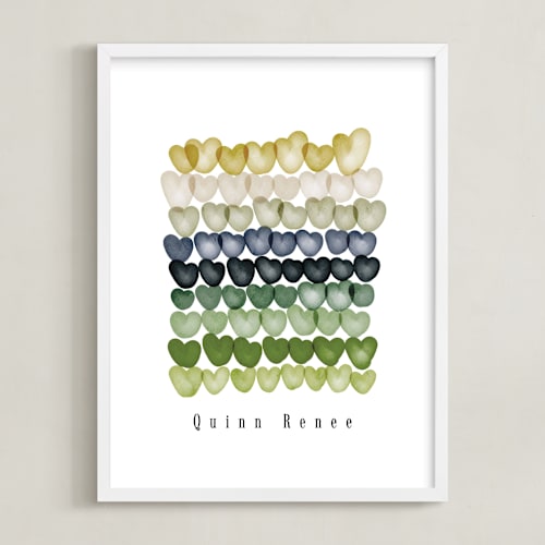 This is a forest personalized art for kids by Britt Mills called my heart is full