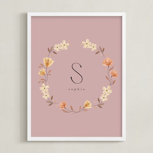 This is a blossom personalized art for kids by Vivian Yiwing called name with flowers - custom